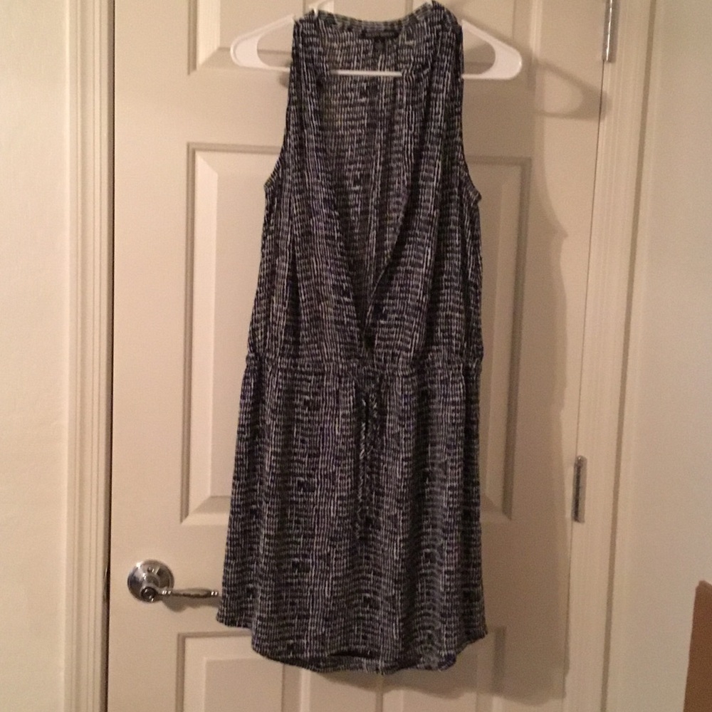 Hilary Radley Black and White Textured Mini Dress